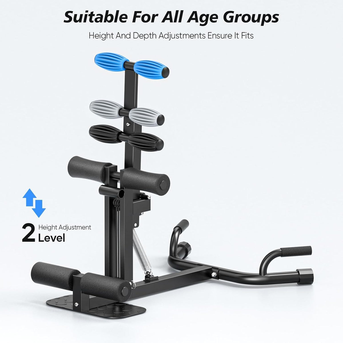 3-Color Adjustable Squat Machine, 350lbs Capacity Home Gym Trainer