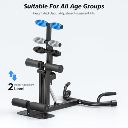 3-Color Adjustable Squat Machine, 350lbs Capacity Home Gym Trainer