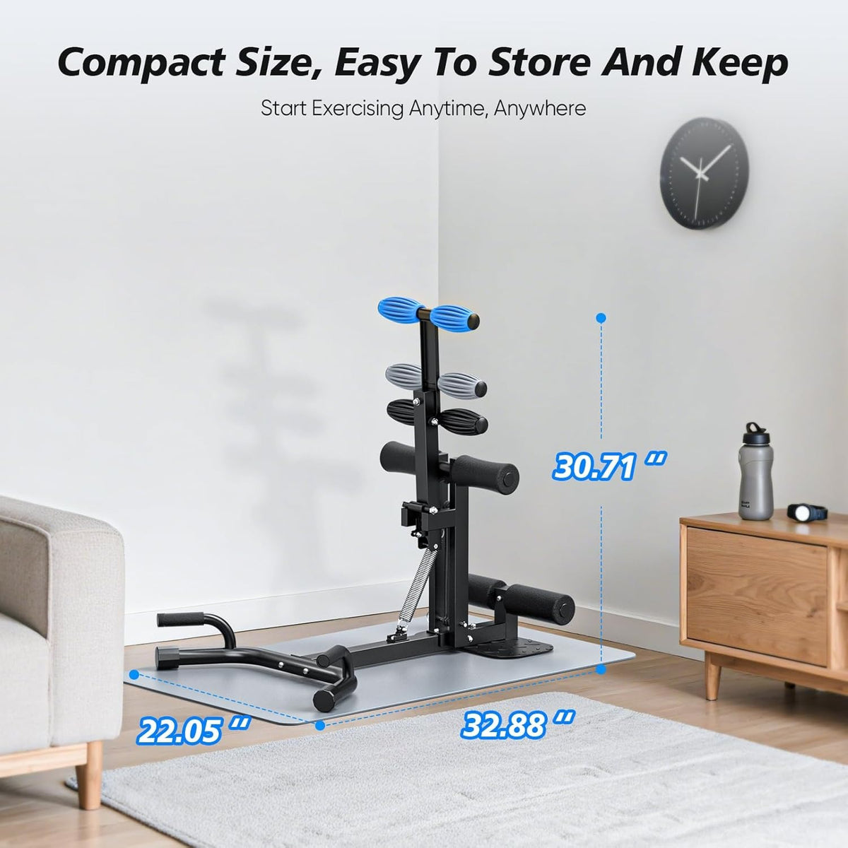 3-Color Adjustable Squat Machine, 350lbs Capacity Home Gym Trainer
