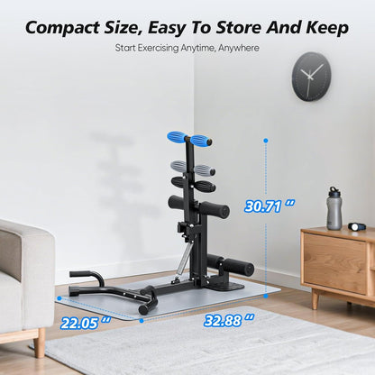 3-Color Adjustable Squat Machine, 350lbs Capacity Home Gym Trainer